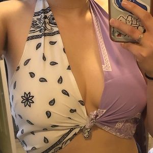 Two sided bandana top